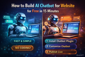 how to build AI chatbot for website free