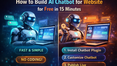 how to build AI chatbot for website free