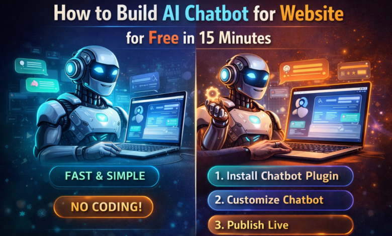 how to build AI chatbot for website free